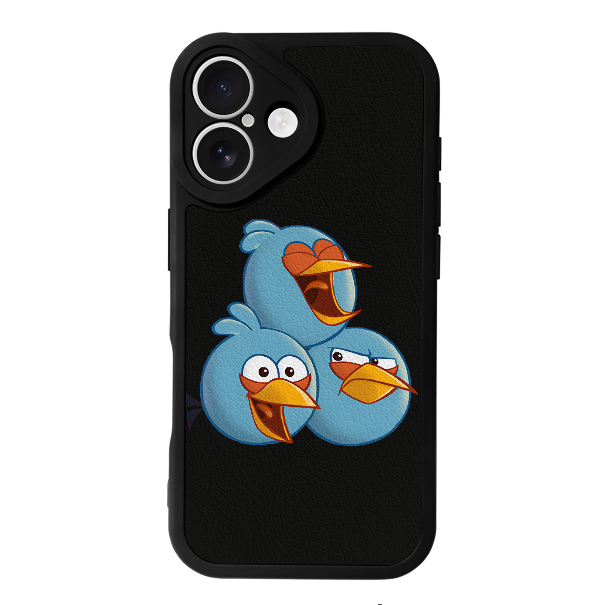 （画像用） Angry Birds アングリーバード 【iPhone 16シリーズ対応】シリコンスマホケース（レザー調） 材質：シリコン